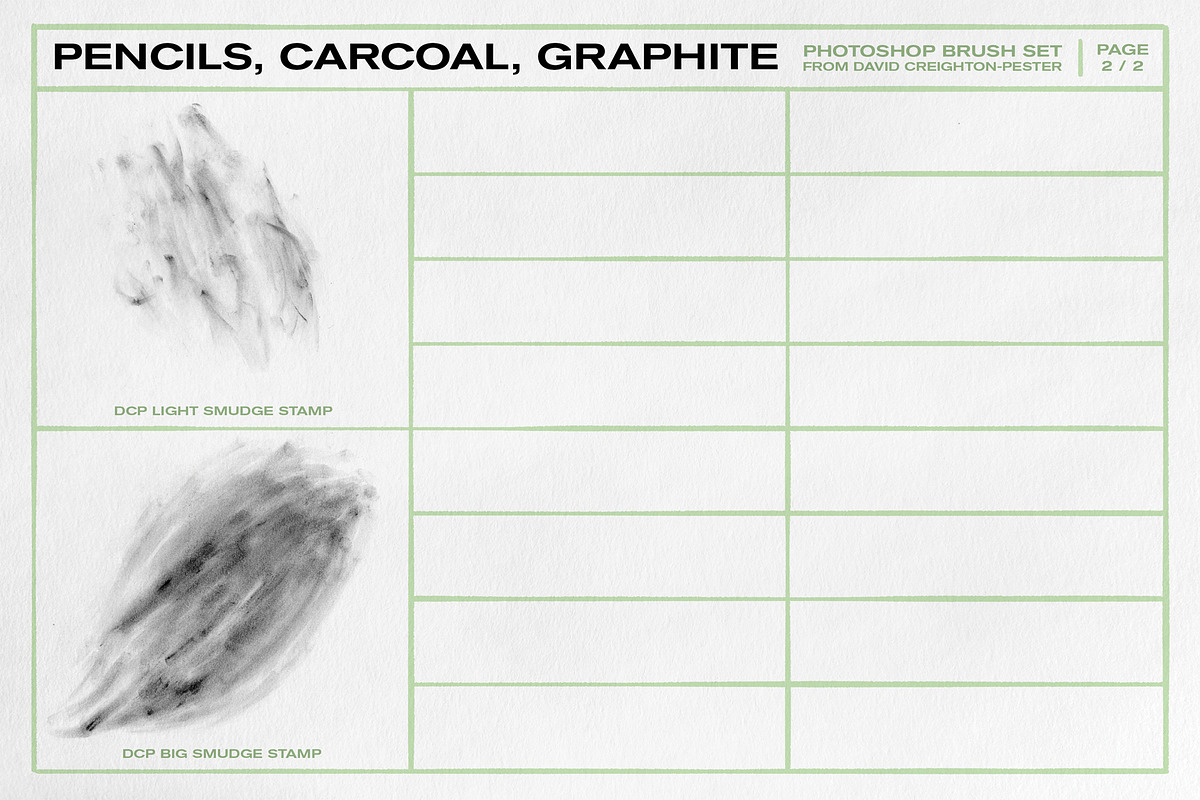 Photoshop Pencil Brushes, a Brush Add-On by David Creighton-Pester (Photo 3 of 3)