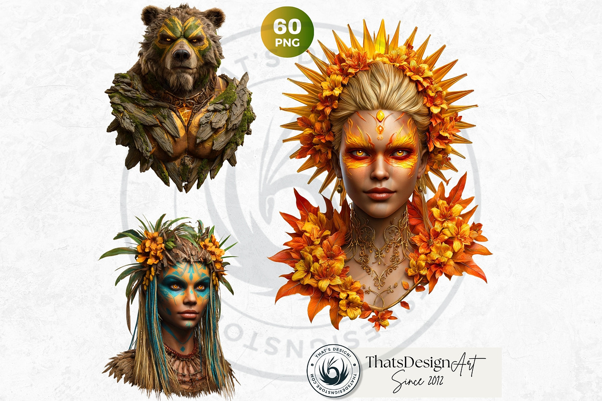 Grove Guardians Fantasy Cliparts, a Person Illustration by ThatsDesignArt (Photo 10 of 10)