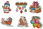 sweet christmas clipart, an Illustration by CreationArt (Thumbnail 6 of 7)