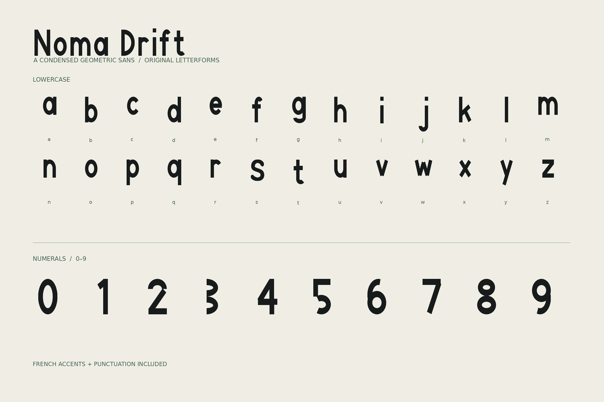 Noma Drift - Bold Condensed, a Sans Serif Font by Colorsfav (Photo 3 of 10)