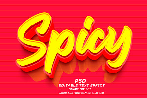 Spicy PSD Editable Text Effect