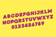 Colorful Vintage Pop Font, an Object Graphic by Black White Mouse Design (Thumbnail 2 of 3)
