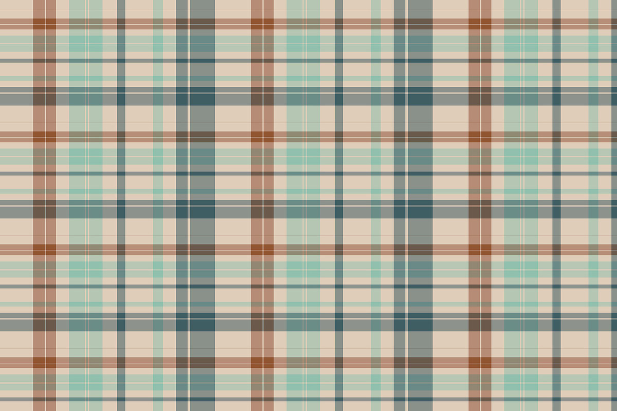 Autumn Plaid Teal Rust Seamless Repe, a Pattern Graphic by Sharon Schwalbe