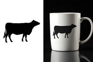 Cow Silhouettes Collection, an Animal Illustration by Unique Design Team