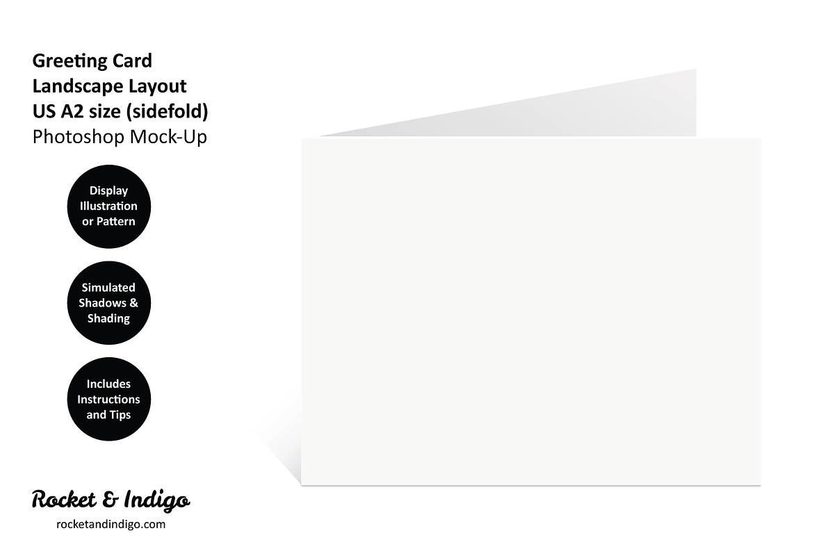 US A2 Greeting Card PS Mockup 7, a Product Mockup by Rocket & Indigo (Photo 5 of 8)