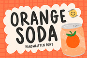 Orange Soda - Handwritten Font, a Handwritten Font by Happy Type Club (Thumbnail 1 of 7)