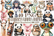 Watercolor Quirky Funny Animal, an Illustration by Sublimation Artist (Thumbnail 1 of 6)