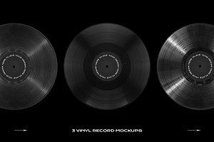 Vinyl Mockup Bundle Template Record