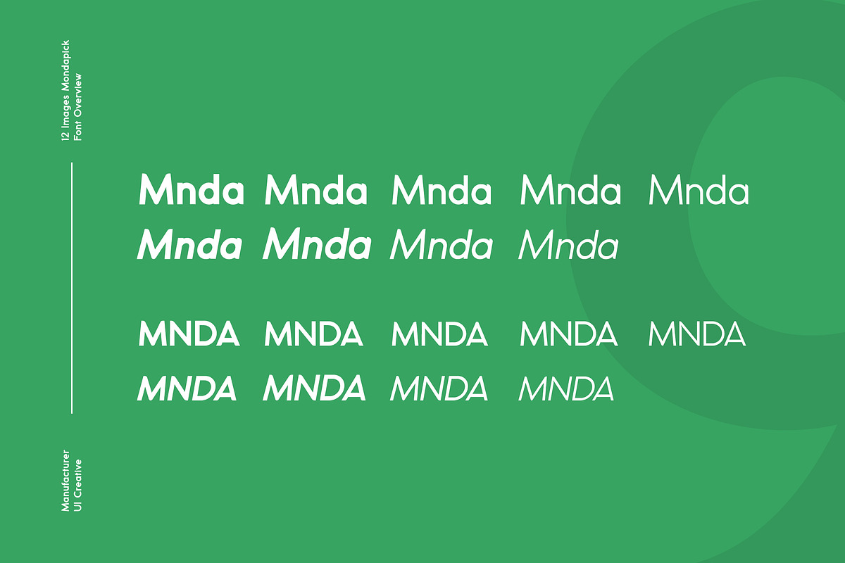 Mondapick Sans Serif Font Family, a Sans Serif Font by UICreative (Photo 3 of 12)