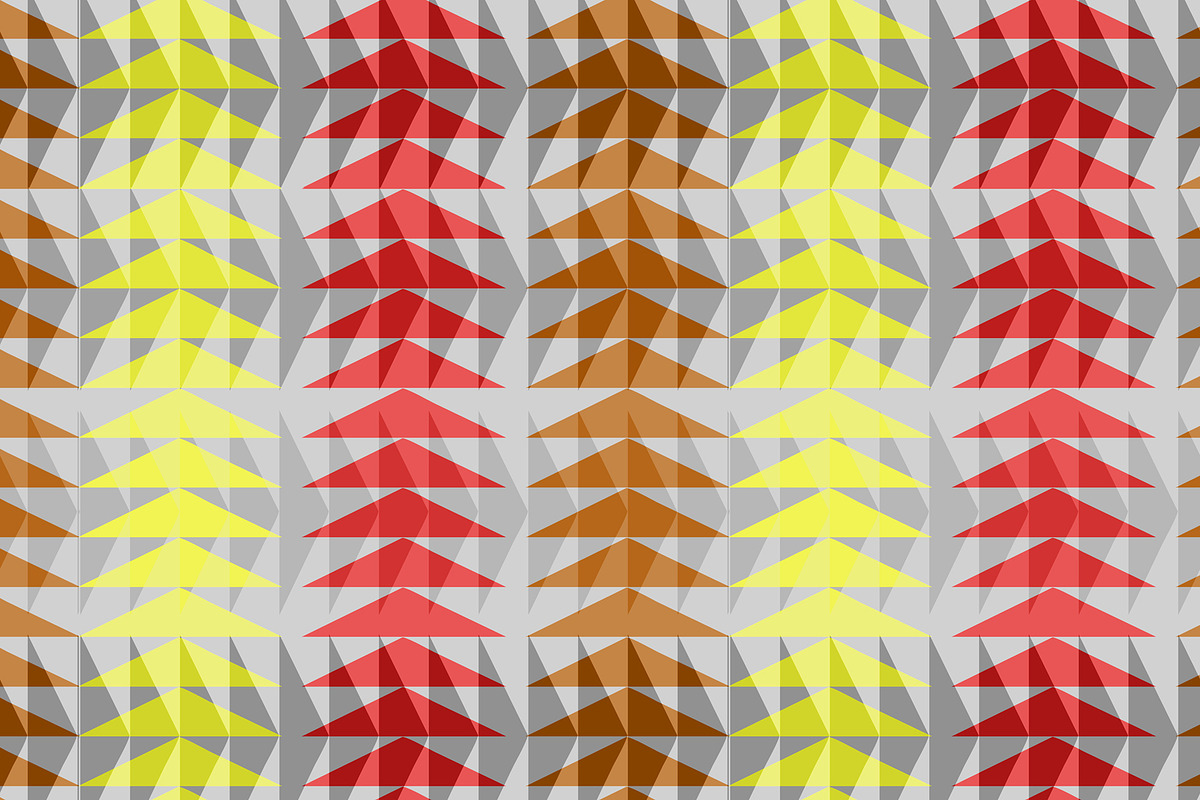 Yellow and Red Geometric Seamless, a Pattern Graphic by Sharon Schwalbe (Photo 4 of 5)