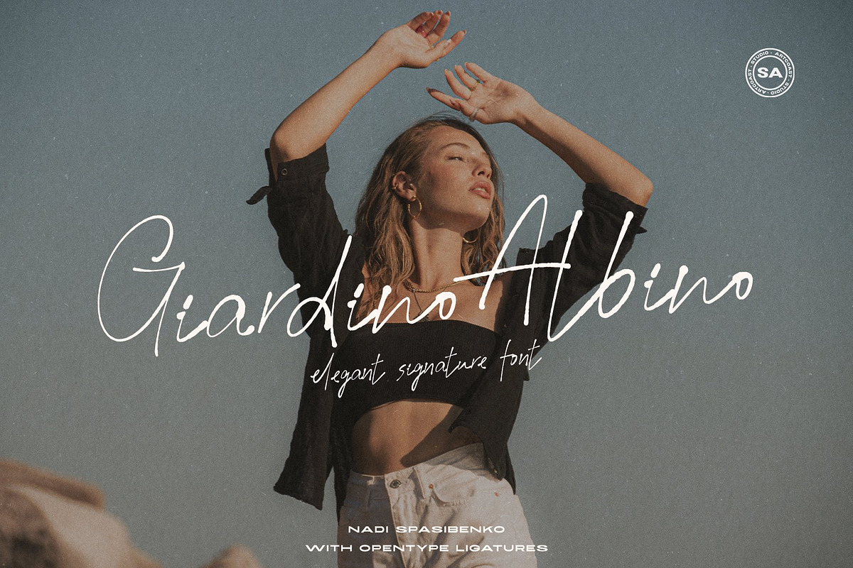 Giardino Albino - Elegant Signature, a Script Font by Artcoast Fonts (Photo 1 of 16)