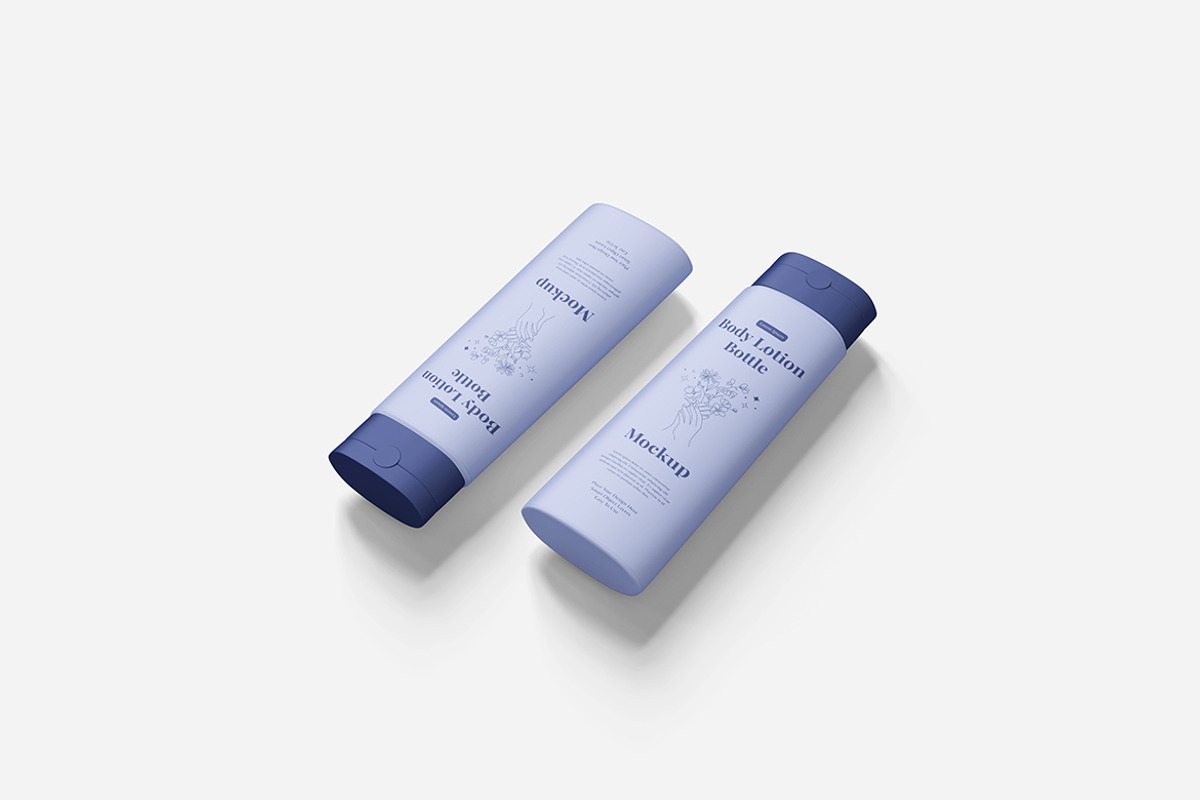 Body Lotion Bottle Mockup, a Packaging Mockup by Indah (Photo 4 of 6)