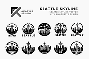 Seattle Skyline Vector Icon, an Icon by Akatype Studio (Thumbnail 1 of 3)
