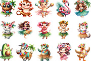 Cute Tropical Hula Dance Hawaiian, an Illustration by Designking (Thumbnail 2 of 4)