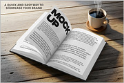 Open Book Mockup On Wooden Table PSD, a Product Mockup by Bruno's Shop (Thumbnail 2 of 4)