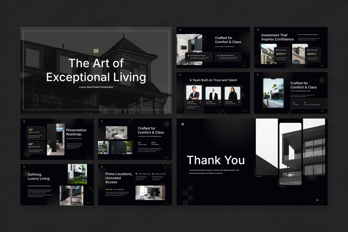 Luxury Real Estate Presentation PPT, a Presentation Template by Antstheme