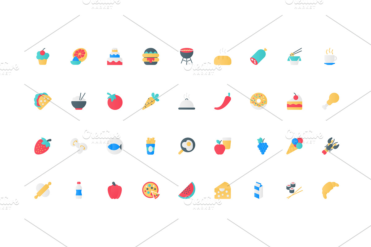 Home and restaurant meals of, a Food Illustration by Lemberg Vector