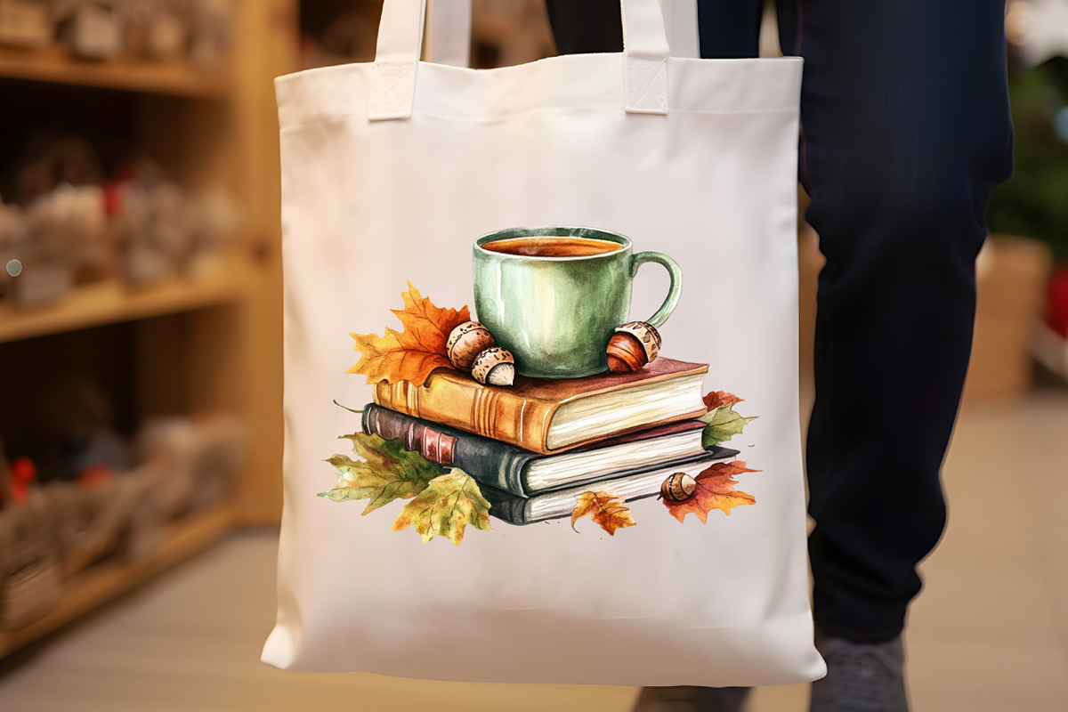 Watercolor Autumn Cozy Reading Clipa, an Illustration by Rose Art (Photo 5 of 7)