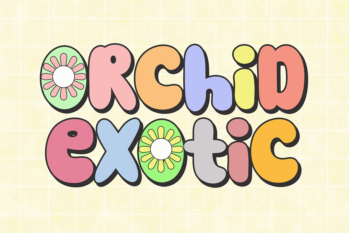Summer Rainbow - Cute Display Font, a Handwritten Font by Airotype (Photo 3 of 10)