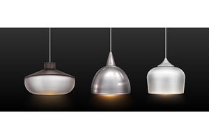 Modern ceiling pendant lamp set, an Object Illustration by art PVP - market