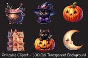 Cute Vintage Aesthetic Halloween PNG, an Illustration by RobertsArt (Thumbnail 6 of 7)