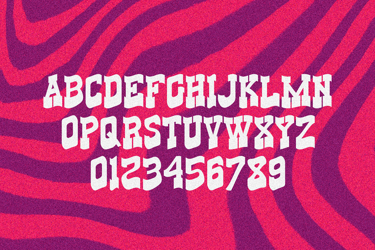 Acid Cowboy OTF Psychedelic Typeface, a Font by Strange Customs (Photo 2 of 3)