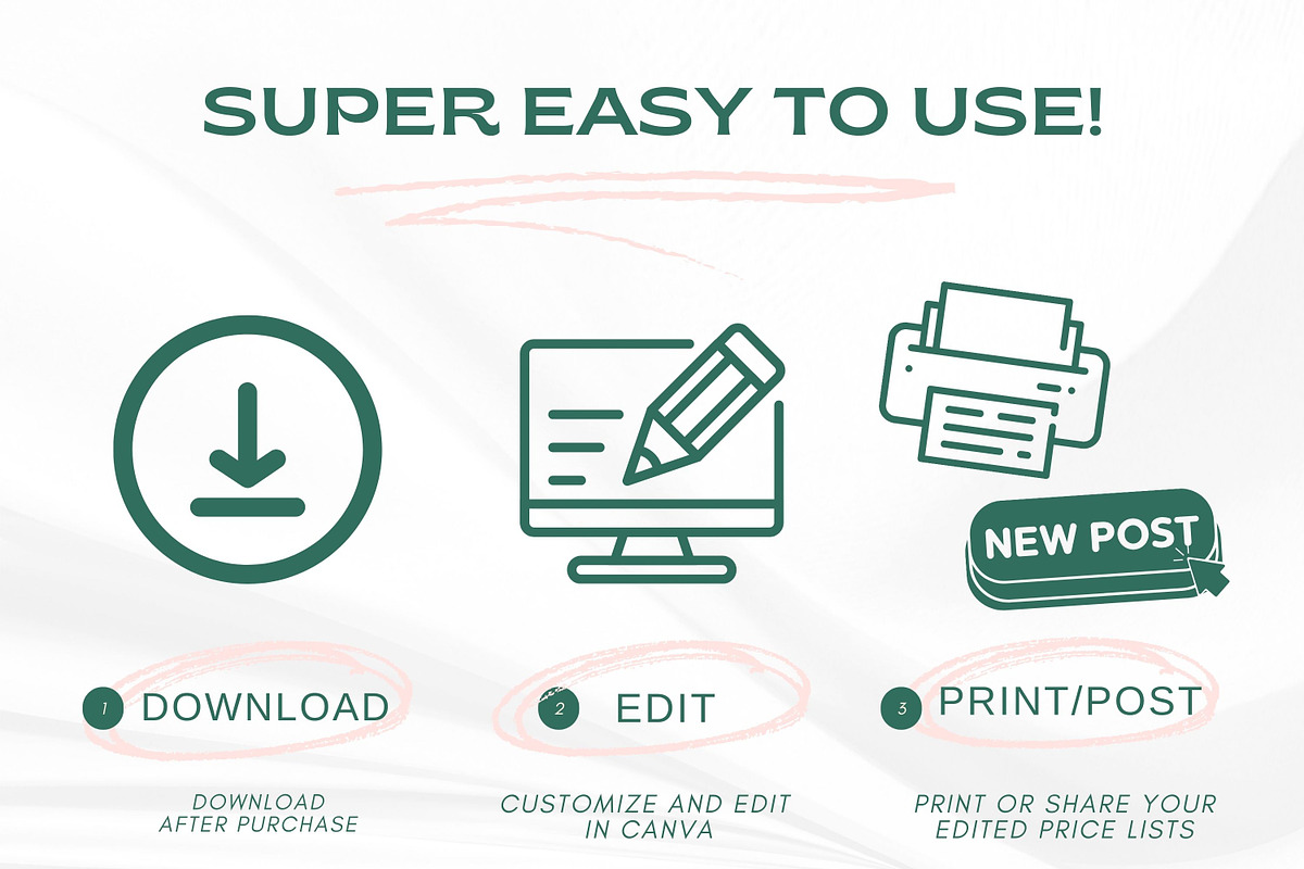Modern Luxe Price Lists Templates, a Social Media Template by Hell Yeah Designs (Photo 3 of 5)