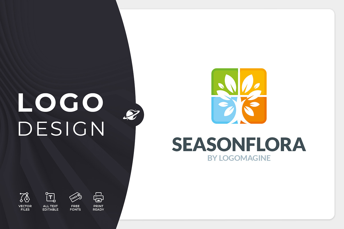 Season Flora Logo Template, a Branding & Logo Template by LOGOMAGINE (Photo 1 of 16)