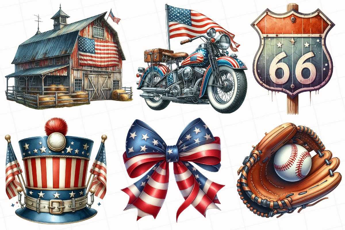 The Great American Clipart Set, an Illustration by OK Design (Photo 3 of 5)