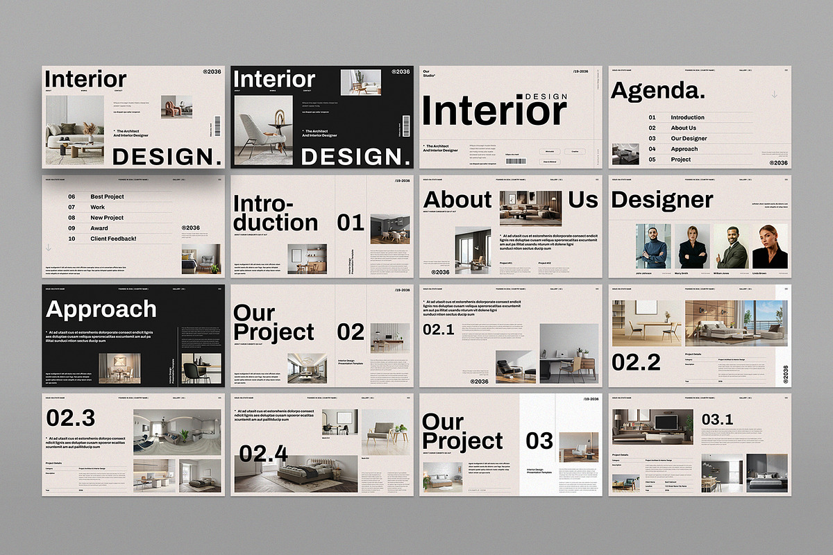 Interior Design Template | CANVA, a Presentation Template by TemplateFolio-Shop (Photo 14 of 17)