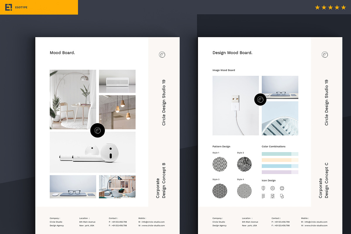 Concept Design Mood Board Templates, a Templates & Theme by Egotype (Photo 8 of 10)