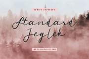 Standard Jeglek Font, a Script Font by Allouse Studio (Thumbnail 1 of 10)