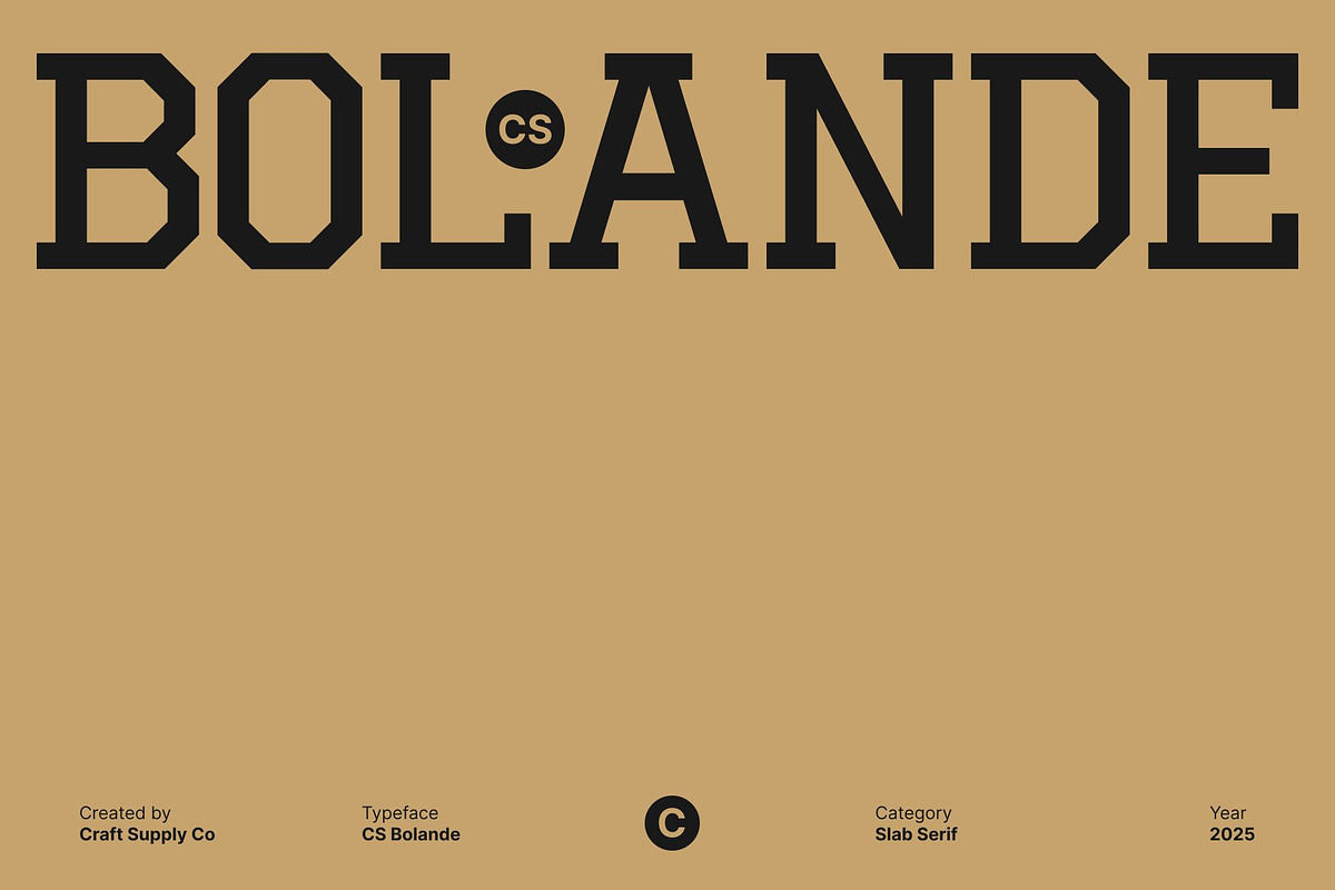 CS Bolande – Slab Serif Font, a Slab Serif Font by Craft Supply Co. (Photo 1 of 8)