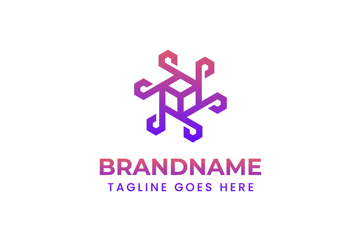 Modern Blockchain Logo, a Branding & Logo Template by Pray Art Design Studio