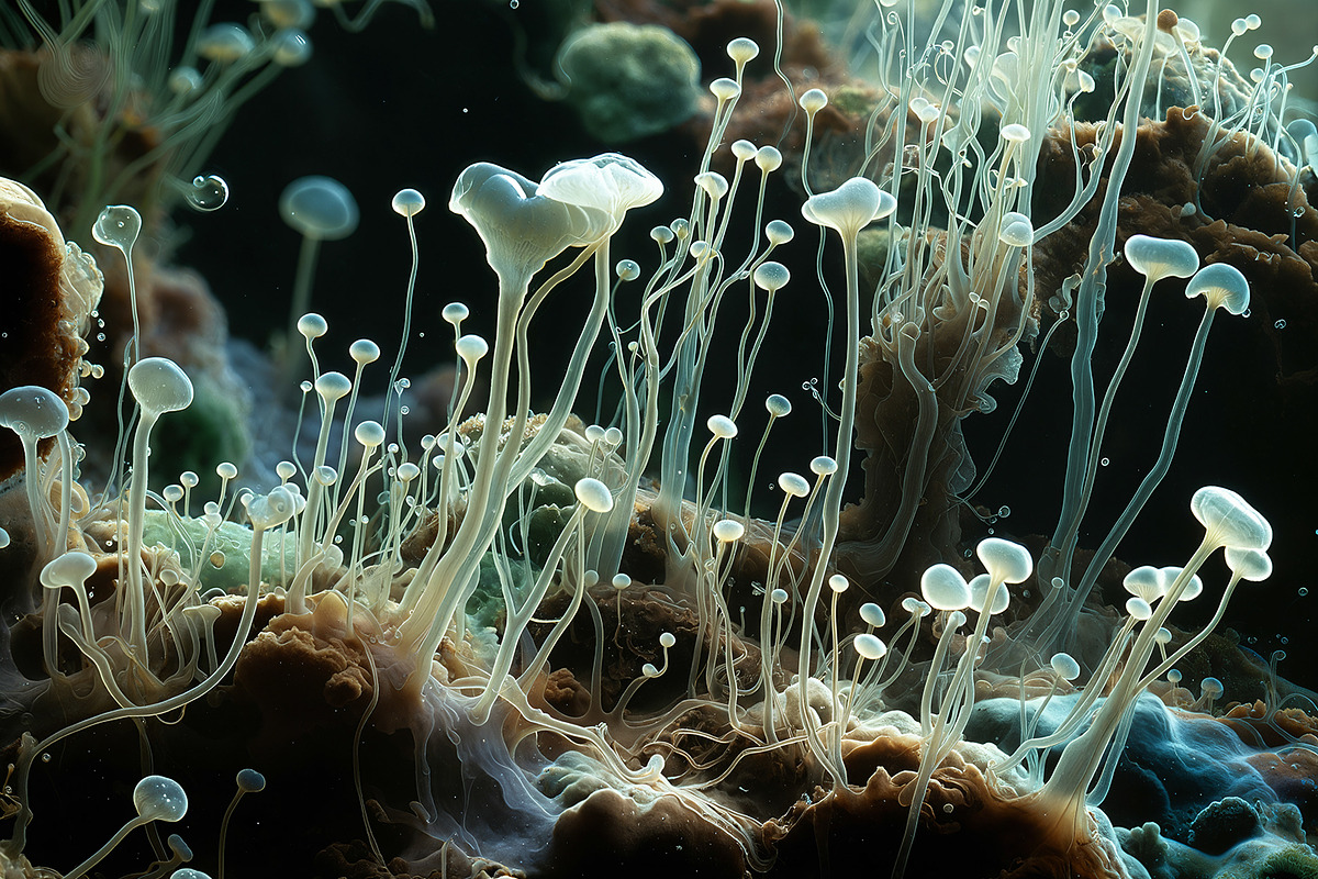 72 Microscopic Fungi Backgrounds, a Background Graphic by h.utomo (Photo 58 of 72)