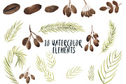 Watercolor Dates & Palms, an Object Graphic by Zahra Makes (Thumbnail 2 of 2)