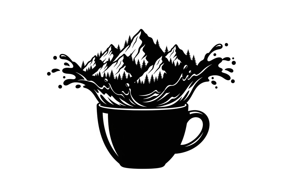 Mountain Coffee Cup Bundle, an Object Illustration by yasushie (Photo 31 of 31)
