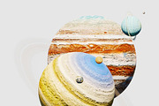 Solar System with Scaled Planets, an Environmental 3D Model by Studio Ochi (Thumbnail 1 of 2)