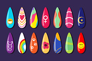 Nail Art Design Set, a Decorative Illustration by PsychocheArt (Thumbnail 3 of 3)