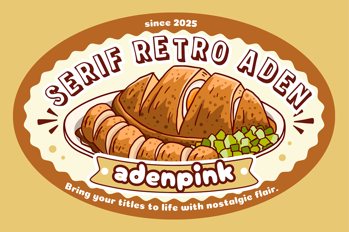 Serif Retro Aden Timeless Vintage, a Sans Serif Font by adenpinkstore (Photo 6 of 7)