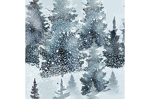 Christmas watercolor. Winter, an Illustration by Nenahliadava Design