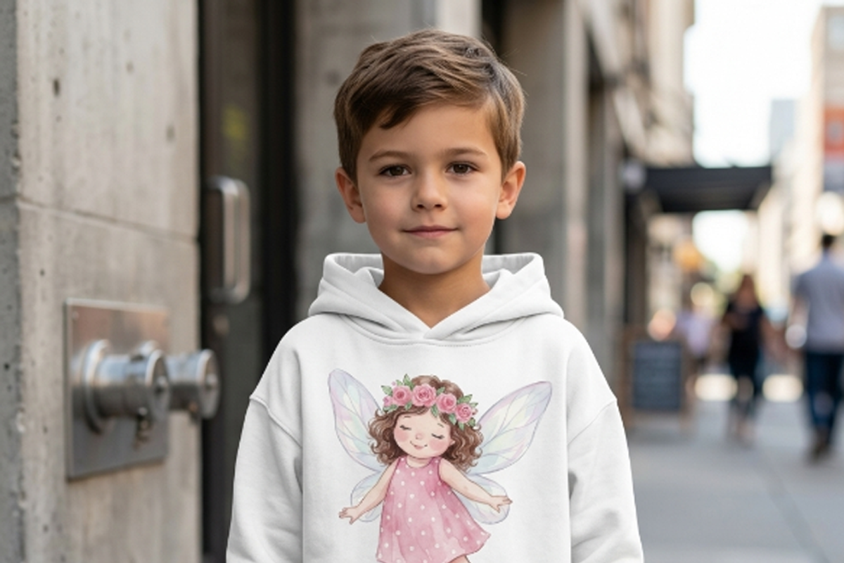 Watercolor Little Fairy Girl Design, a Shirt Mockup by Vector Stall (Photo 1 of 9)