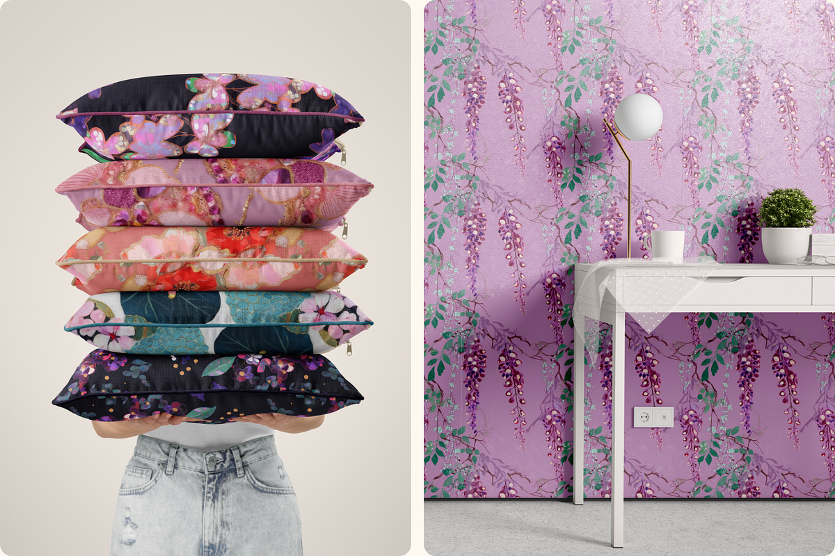 Gilded Petal Jeweled Florals, a Pattern Graphic by Ninterints (Photo 11 of 17)