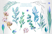 Delicate blue watercolor set., a Decorative Illustration by rubinat (Thumbnail 5 of 6)