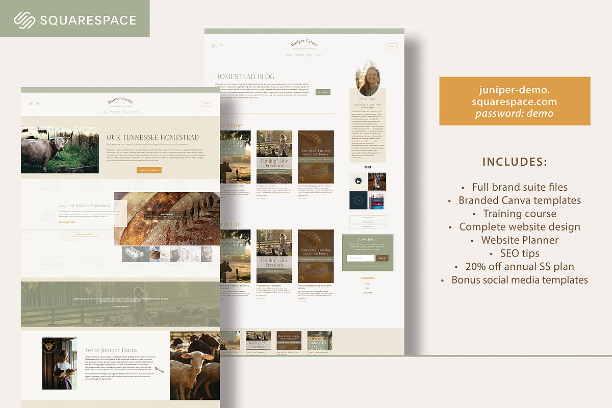 Homestead SS Website Template, a Templates & Theme by Finicky Fox Design (Photo 6 of 7)