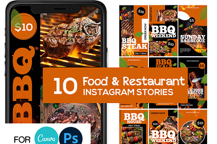 Food Instagram Story Canva Template
