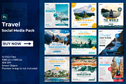 Tour and Travel Social Media Pack, a Social Media Template by rajstudio (Thumbnail 1 of 2)