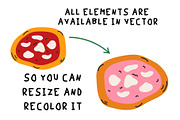 Fast Food Vector Elements, a Food Illustration by Luamor (Thumbnail 5 of 9)