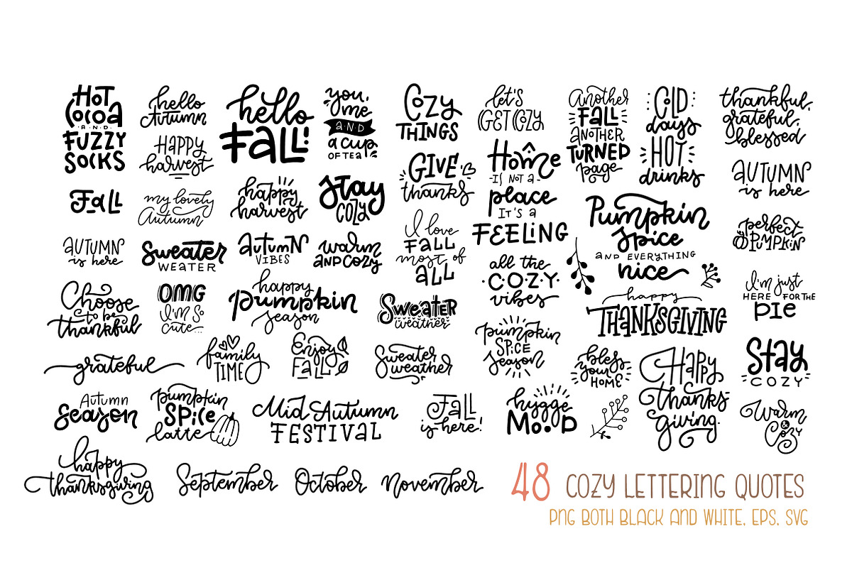 Cozy autumn: fall season graphic set, a Decorative Illustration by Lana Sham (Photo 5 of 14)