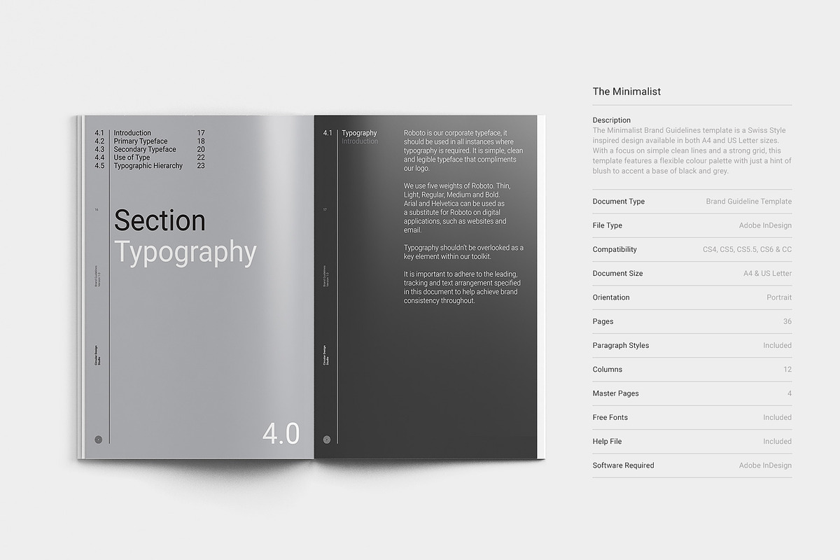 THE MINIMALIST / Brand Guidelines, a Brochure Template by Circular (Photo 2 of 8)